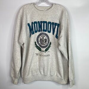 Vintage Santee Mondovi Wisconsin Grey Crewneck Sweatshirt 1992 XL